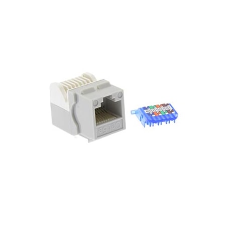 Bestlink Netware CAT5e Tool Less Keystone Jack- Gray, PK 100 101607GY-100